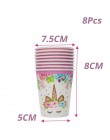 50 sztuk DIY Wedding Birthday Party słodki celofan wyczyść cukierki stożek torby do przechowywania impreza jednorożec Decor deko