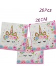 50 sztuk DIY Wedding Birthday Party słodki celofan wyczyść cukierki stożek torby do przechowywania impreza jednorożec Decor deko