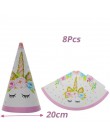 50 sztuk DIY Wedding Birthday Party słodki celofan wyczyść cukierki stożek torby do przechowywania impreza jednorożec Decor deko