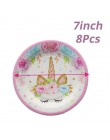 50 sztuk DIY Wedding Birthday Party słodki celofan wyczyść cukierki stożek torby do przechowywania impreza jednorożec Decor deko