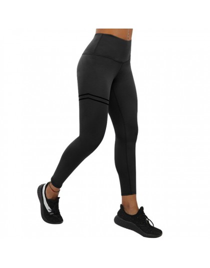 NORMOV Activewear wysokiej talii Fitness legginsy damskie spodnie modna, patchworka legginsy treningowe Stretch wąska sportowa o