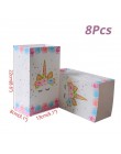50 sztuk DIY Wedding Birthday Party słodki celofan wyczyść cukierki stożek torby do przechowywania impreza jednorożec Decor deko