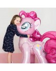 1 PC 100*97 CM różowy koń kucyk Little Pony jednorożec folia balony helem balon zabawki dla dzieci ślub urodziny zwierząt Party 