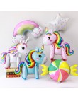 1 PC 100*97 CM różowy koń kucyk Little Pony jednorożec folia balony helem balon zabawki dla dzieci ślub urodziny zwierząt Party 