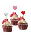 20 sztuk Mini Heart Cup ozdoba na wierzch tortu s urodziny ozdoba na wierzch tortu dekorowanie wybiera dzieci urodziny wesele de
