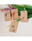 100 sztuk Kraft paper hand made tag z miłością dla DIY pudełko tag cukierki cupcake kartki z podziękowaniami/handmade dobrodziej