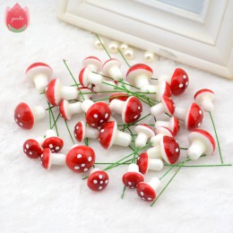 10 sztuk Mini pianki grzyb sztuczna dekoracja w kwiaty na sztuczny do domu rośliny dekoracje ślubne DIY Craft wieniec Scrapbooki