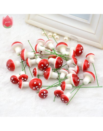 10 sztuk Mini pianki grzyb sztuczna dekoracja w kwiaty na sztuczny do domu rośliny dekoracje ślubne DIY Craft wieniec Scrapbooki