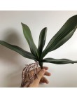 Nowy sztuczny kwiat liści orchidei wysokiej jakości PU klejenia tekstury liści DIY kwiat doniczkowy aranżacje