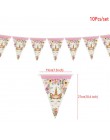 Tęczowa opaska jednorożec Cupcake owijarki ciasto Topper jednorożec urodziny Party ciasto dekoracje świąteczne dla dzieci Baby S