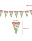 Tęczowa opaska jednorożec Cupcake owijarki ciasto Topper jednorożec urodziny Party ciasto dekoracje świąteczne dla dzieci Baby S