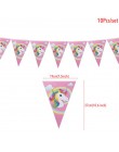 Tęczowa opaska jednorożec Cupcake owijarki ciasto Topper jednorożec urodziny Party ciasto dekoracje świąteczne dla dzieci Baby S