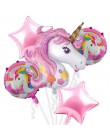 Tęczowa opaska jednorożec Cupcake owijarki ciasto Topper jednorożec urodziny Party ciasto dekoracje świąteczne dla dzieci Baby S
