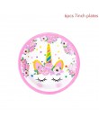 Tęczowa opaska jednorożec Cupcake owijarki ciasto Topper jednorożec urodziny Party ciasto dekoracje świąteczne dla dzieci Baby S