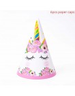 Tęczowa opaska jednorożec Cupcake owijarki ciasto Topper jednorożec urodziny Party ciasto dekoracje świąteczne dla dzieci Baby S