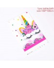 Tęczowa opaska jednorożec Cupcake owijarki ciasto Topper jednorożec urodziny Party ciasto dekoracje świąteczne dla dzieci Baby S