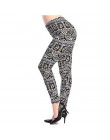 Nowy 2020 legginsy z kwiecistym nadrukiem leginsy Plus Size leginsy gitara Plaid cienka dziewiątka spodnie moda damska odzież Ap