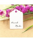 100 sztuk Kraft paper hand made tag z miłością dla DIY pudełko tag cukierki cupcake kartki z podziękowaniami/handmade dobrodziej