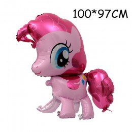 1 PC 100*97 CM różowy koń kucyk Little Pony jednorożec folia balony helem balon zabawki dla dzieci ślub urodziny zwierząt Party 
