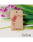 100 sztuk Kraft paper hand made tag z miłością dla DIY pudełko tag cukierki cupcake kartki z podziękowaniami/handmade dobrodziej