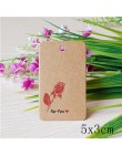 100 sztuk Kraft paper hand made tag z miłością dla DIY pudełko tag cukierki cupcake kartki z podziękowaniami/handmade dobrodziej