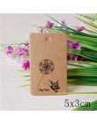 100 sztuk Kraft paper hand made tag z miłością dla DIY pudełko tag cukierki cupcake kartki z podziękowaniami/handmade dobrodziej