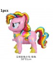 1 PC 100*97 CM różowy koń kucyk Little Pony jednorożec folia balony helem balon zabawki dla dzieci ślub urodziny zwierząt Party 