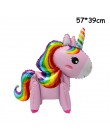 1 PC 100*97 CM różowy koń kucyk Little Pony jednorożec folia balony helem balon zabawki dla dzieci ślub urodziny zwierząt Party 