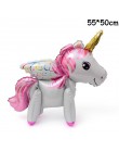 1 PC 100*97 CM różowy koń kucyk Little Pony jednorożec folia balony helem balon zabawki dla dzieci ślub urodziny zwierząt Party 