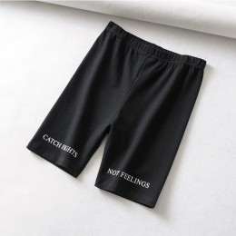Krótki akapit list legginsy z nadrukiem dla kobiet wysokiej talii czarne modne spodnie dresowe Push Up Fitness legginsy casual p