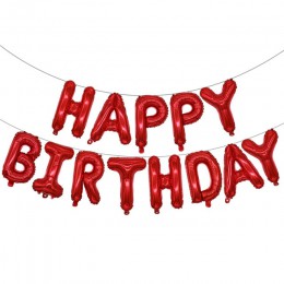 Balon z nadrukiem Happy Birthday Air Letters Alphabe Ramadan z balonów foliowych zabawki dla dzieci wesele urodziny balon helowy