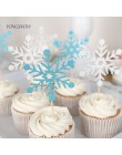 20 sztuk/partia śliczne płatki śniegu Cartoon Cupcake Topper ciasto flagi na ślub Birthday Party dekoracja baby shower dostaw