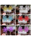 20 sztuk/partia śliczne płatki śniegu Cartoon Cupcake Topper ciasto flagi na ślub Birthday Party dekoracja baby shower dostaw