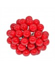 50 sztuk/partia 10mm sztuczny kwiat owoce pręciki Cherry Wedding plastikowa perła jagody na urodziny DIY pudełko zdobione wieńce