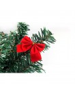12 sztuk dekoracja na choinkę złoty srebrny czerwony boże narodzenie łuki mały prezent łuk DIY Bowknot dekoracje na boże narodze