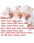 54 sztuk/partia różowe złoto balon łuk zestaw biały lateks Garland balony Baby Shower dostarcza tło Wedding Party Decor