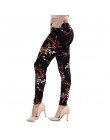 Nowy 2020 legginsy z kwiecistym nadrukiem leginsy Plus Size leginsy gitara Plaid cienka dziewiątka spodnie moda damska odzież Ap