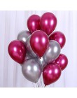 12 sztuk/partia metalowe złoto srebro różowe złoto lateksowe balon ślub walentynki dekoracje konfetti balony Birthday Party Deco