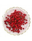 50 sztuk/partia 10mm sztuczny kwiat owoce pręciki Cherry Wedding plastikowa perła jagody na urodziny DIY pudełko zdobione wieńce
