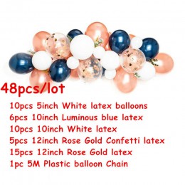 54 sztuk/partia różowe złoto balon łuk zestaw biały lateks Garland balony Baby Shower dostarcza tło Wedding Party Decor