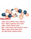 54 sztuk/partia różowe złoto balon łuk zestaw biały lateks Garland balony Baby Shower dostarcza tło Wedding Party Decor