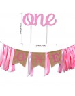 Nowe Baby Shower niebieska różowa ramka na zdjęcia korona kapelusz banery girlandy dla dzieci Baby Boy Girl One roear Old 1st de