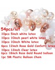 54 sztuk/partia różowe złoto balon łuk zestaw biały lateks Garland balony Baby Shower dostarcza tło Wedding Party Decor