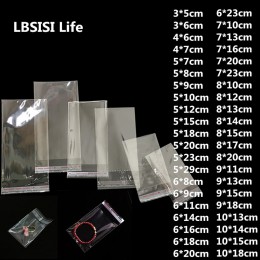 Ibsisi life 200 sztuk mały rozmiar wyczyść torebeczki samoprzylepne plastikowy worek opp dla Candy Cookie biżuteria opakowanie R