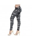 Nowy 2020 legginsy z kwiecistym nadrukiem leginsy Plus Size leginsy gitara Plaid cienka dziewiątka spodnie moda damska odzież Ap