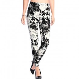 Nowy 2020 legginsy z kwiecistym nadrukiem leginsy Plus Size leginsy gitara Plaid cienka dziewiątka spodnie moda damska odzież Ap