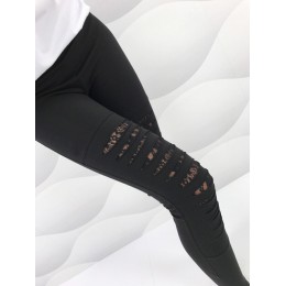 CHRLEISURE kobiety sexy legginsy Fitness trening legginsy push up kobiety wysokiej talii czarna siatka koronki Hollow legginsy