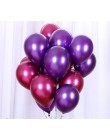 12 sztuk/partia metalowe złoto srebro różowe złoto lateksowe balon ślub walentynki dekoracje konfetti balony Birthday Party Deco