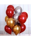 12 sztuk/partia metalowe złoto srebro różowe złoto lateksowe balon ślub walentynki dekoracje konfetti balony Birthday Party Deco