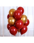 12 sztuk/partia metalowe złoto srebro różowe złoto lateksowe balon ślub walentynki dekoracje konfetti balony Birthday Party Deco